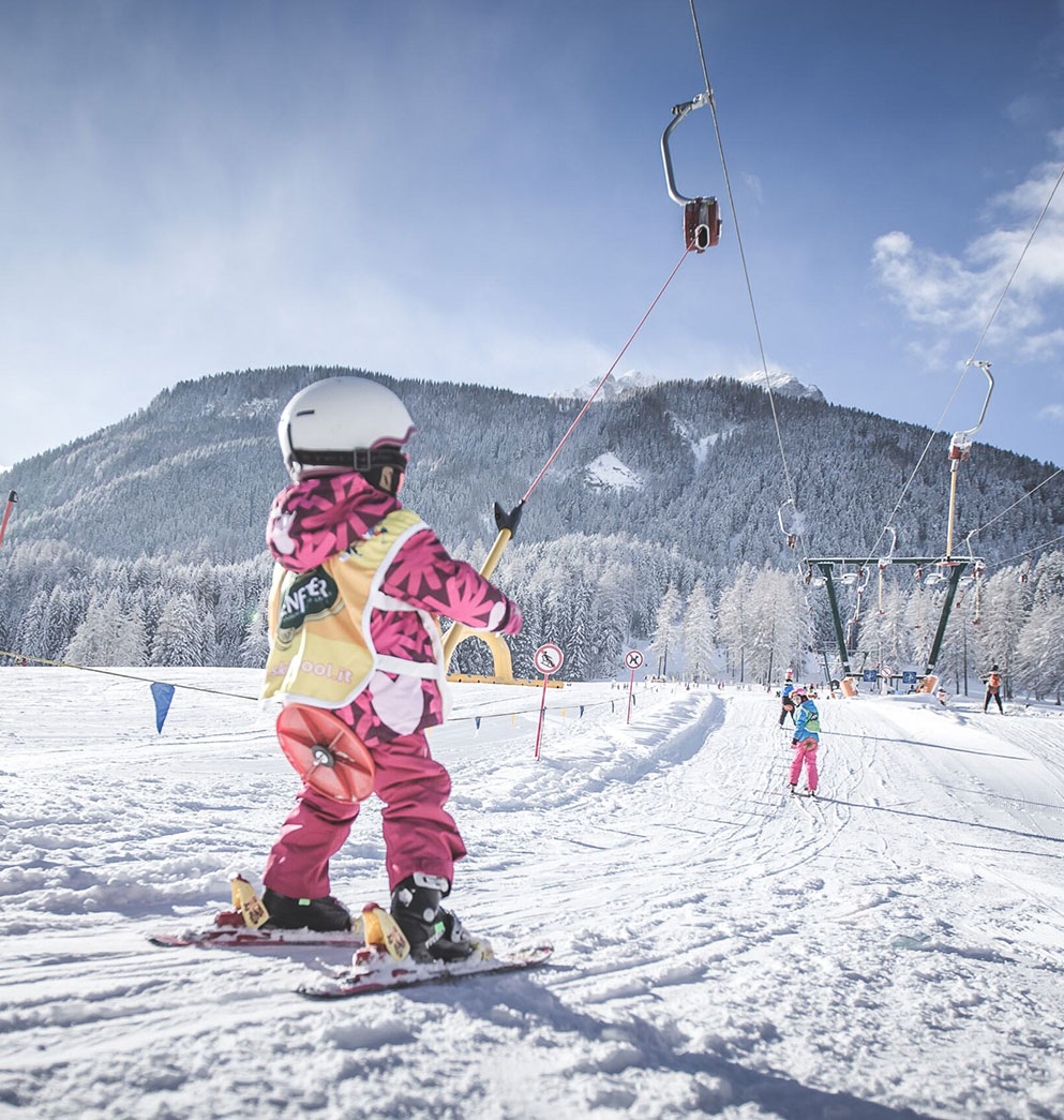 Feeding the reindeers at Croda Rossa